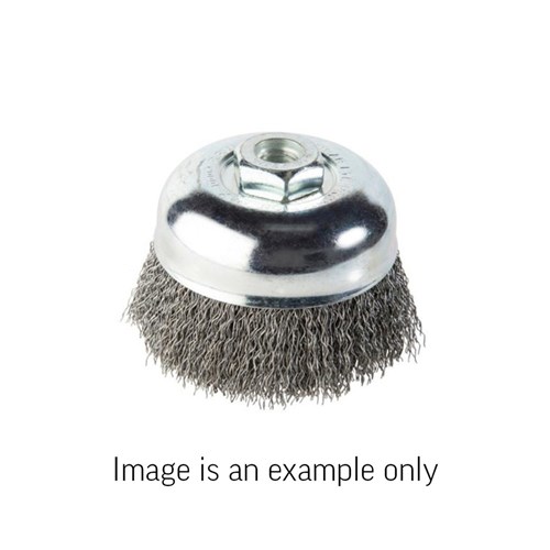 Cup Brush Crimped Wire Stainless Steel 75mm Dia M14